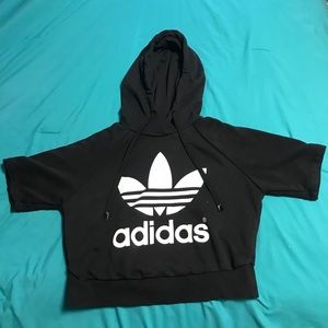 Adidas crop top hoodie
